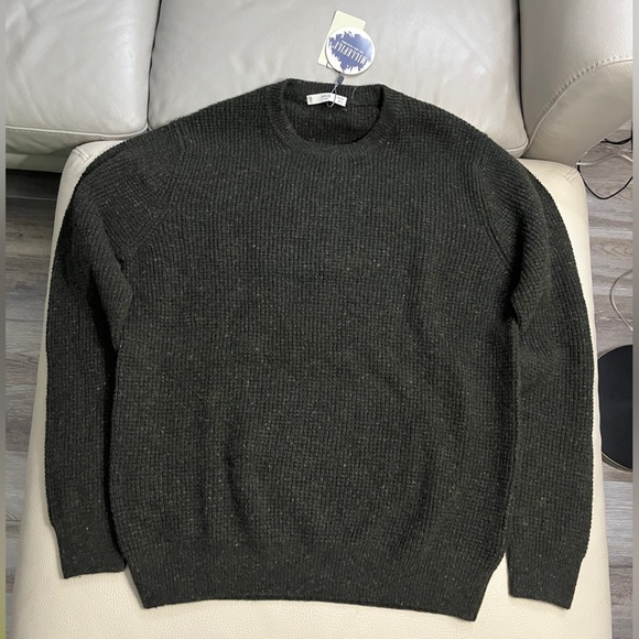NWT - Mango Men’s Italian Yarn Waffle Knit Sweater - Size L - Picture 3 of 10